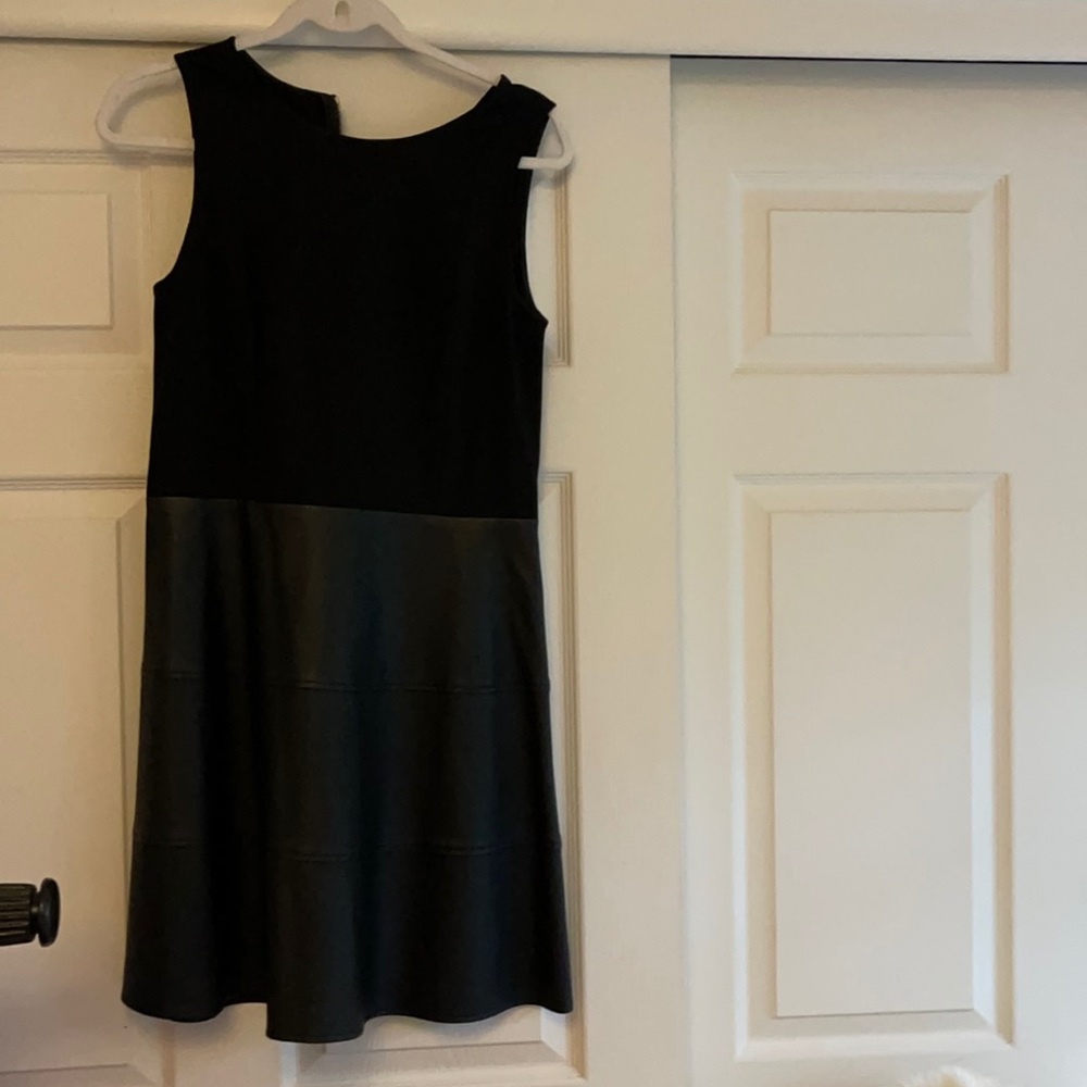 Black dress with leather size 6 sail to sable
